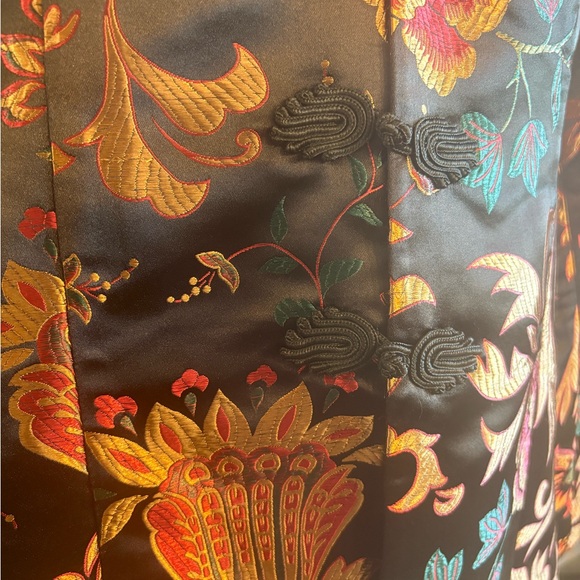 Soft Surroundings Black Blazer with Multicolor Floral Design - Picture 2 of 5